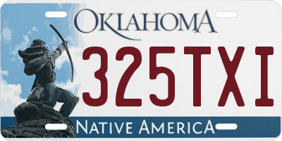 OK license plate 325TXI