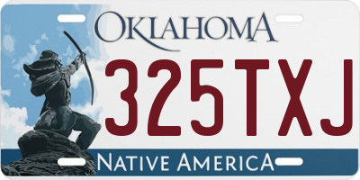 OK license plate 325TXJ