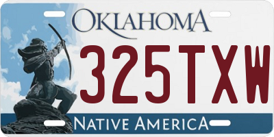 OK license plate 325TXW