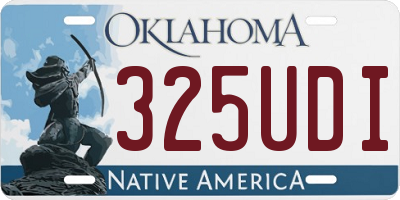 OK license plate 325UDI