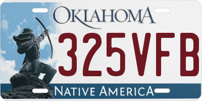 OK license plate 325VFB