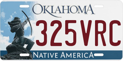 OK license plate 325VRC