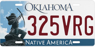 OK license plate 325VRG