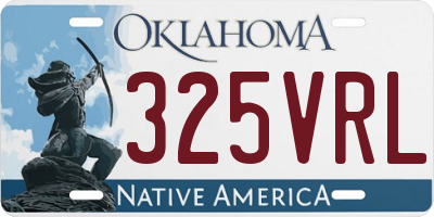 OK license plate 325VRL