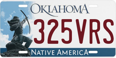 OK license plate 325VRS