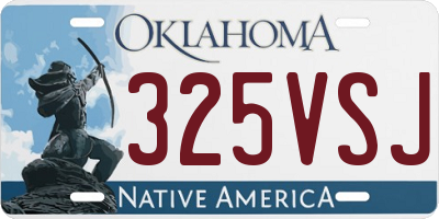 OK license plate 325VSJ