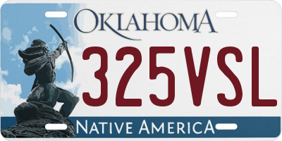 OK license plate 325VSL