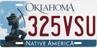 OK license plate 325VSU