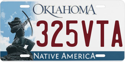 OK license plate 325VTA