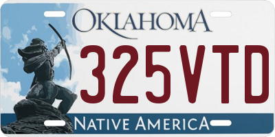 OK license plate 325VTD