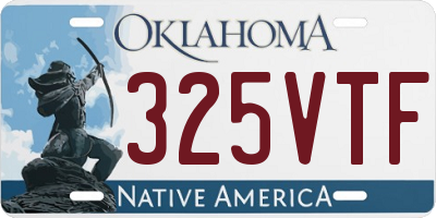OK license plate 325VTF