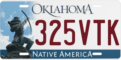 OK license plate 325VTK
