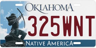 OK license plate 325WNT
