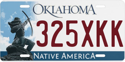 OK license plate 325XKK