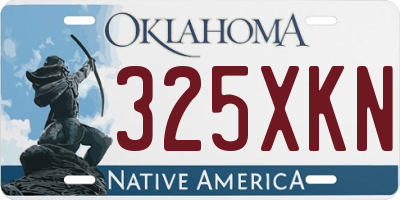 OK license plate 325XKN