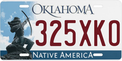 OK license plate 325XKO