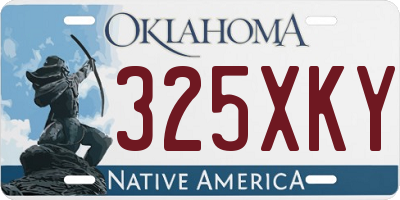 OK license plate 325XKY