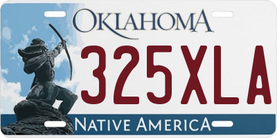 OK license plate 325XLA