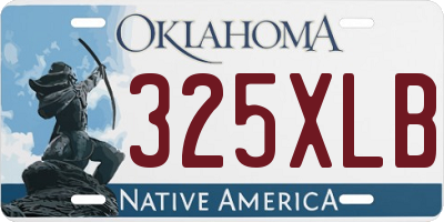 OK license plate 325XLB