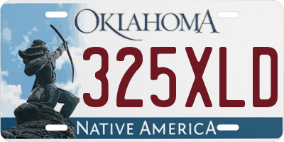 OK license plate 325XLD