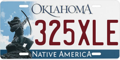 OK license plate 325XLE