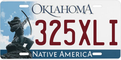 OK license plate 325XLI