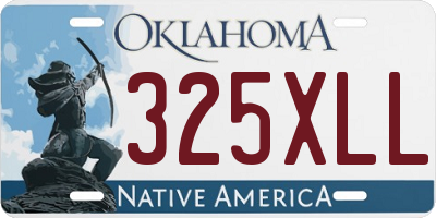 OK license plate 325XLL