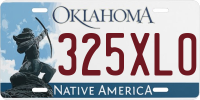 OK license plate 325XLO