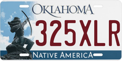 OK license plate 325XLR