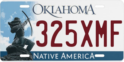 OK license plate 325XMF