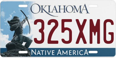 OK license plate 325XMG