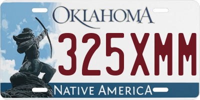 OK license plate 325XMM