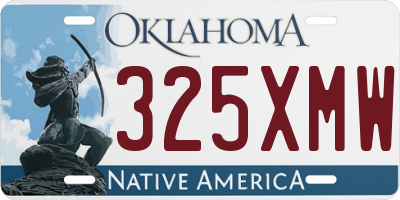 OK license plate 325XMW