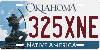 OK license plate 325XNE