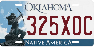 OK license plate 325XOC
