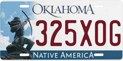 OK license plate 325XOG
