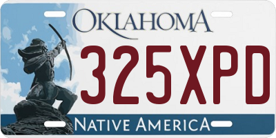 OK license plate 325XPD