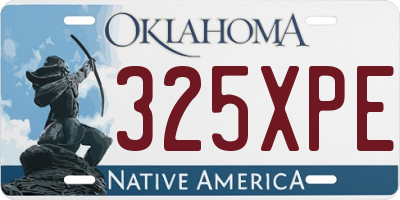 OK license plate 325XPE