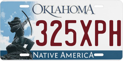 OK license plate 325XPH
