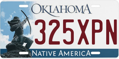 OK license plate 325XPN