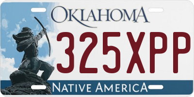OK license plate 325XPP