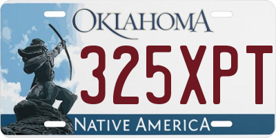 OK license plate 325XPT