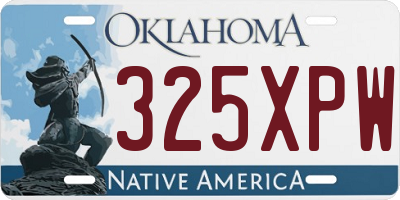 OK license plate 325XPW