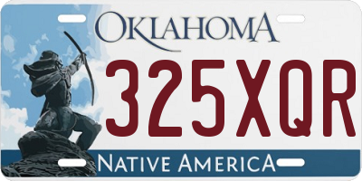 OK license plate 325XQR