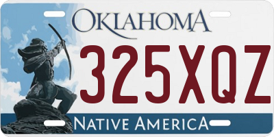 OK license plate 325XQZ