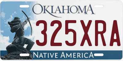 OK license plate 325XRA