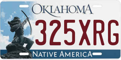 OK license plate 325XRG