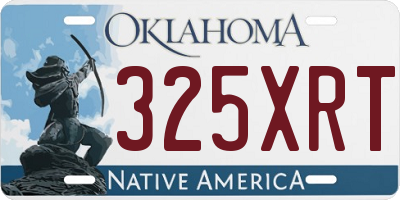OK license plate 325XRT