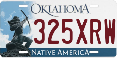 OK license plate 325XRW