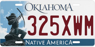 OK license plate 325XWM